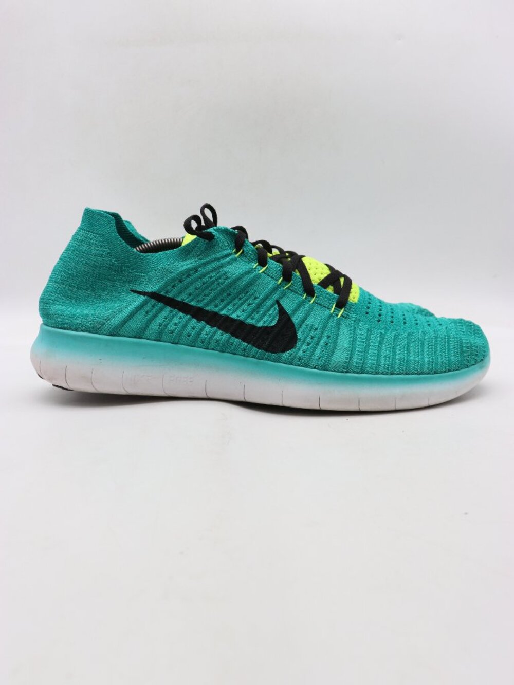 Nike Flyknit Free Men's Size 13 Jade Green Running Shoes Sneakers 831069-303